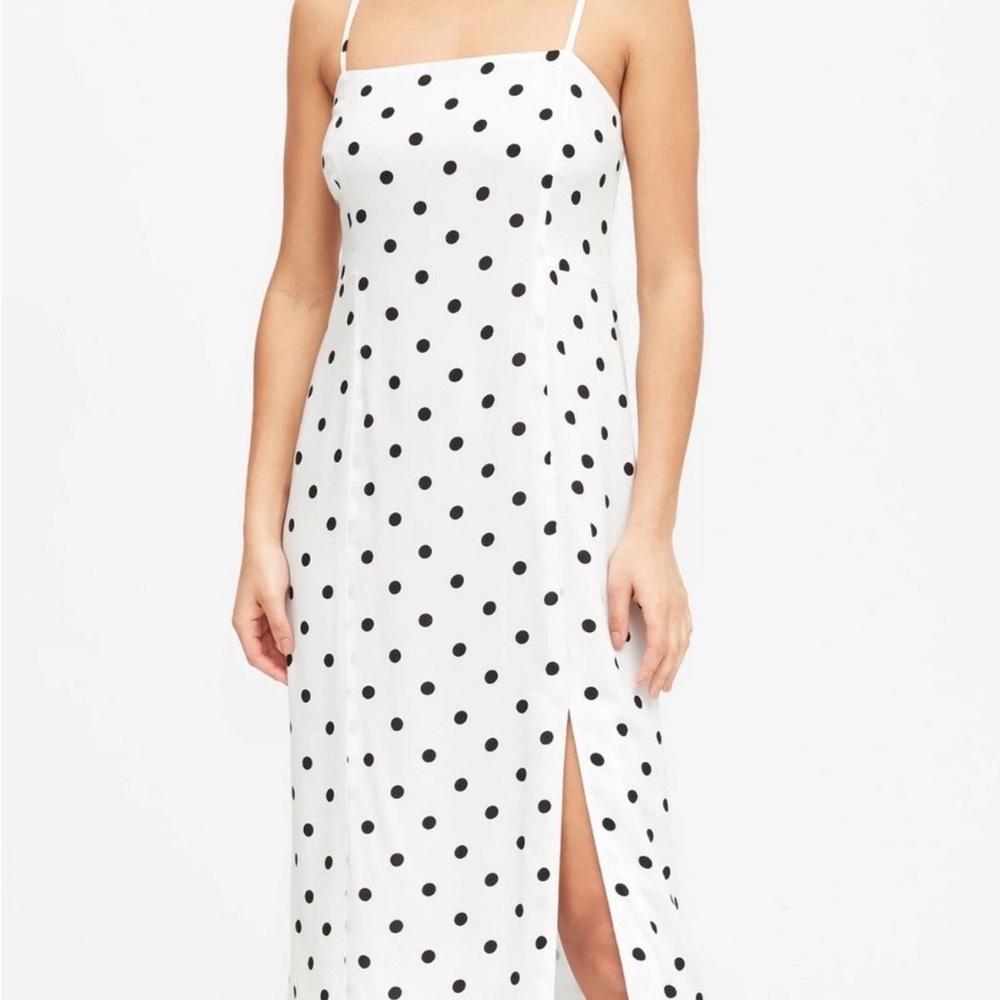 Banana Republic Square Neck Polka Dot Midi (or) Maxi Dress